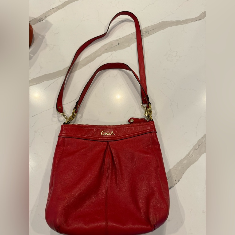 Coach Red Ashley Crossbody Purse